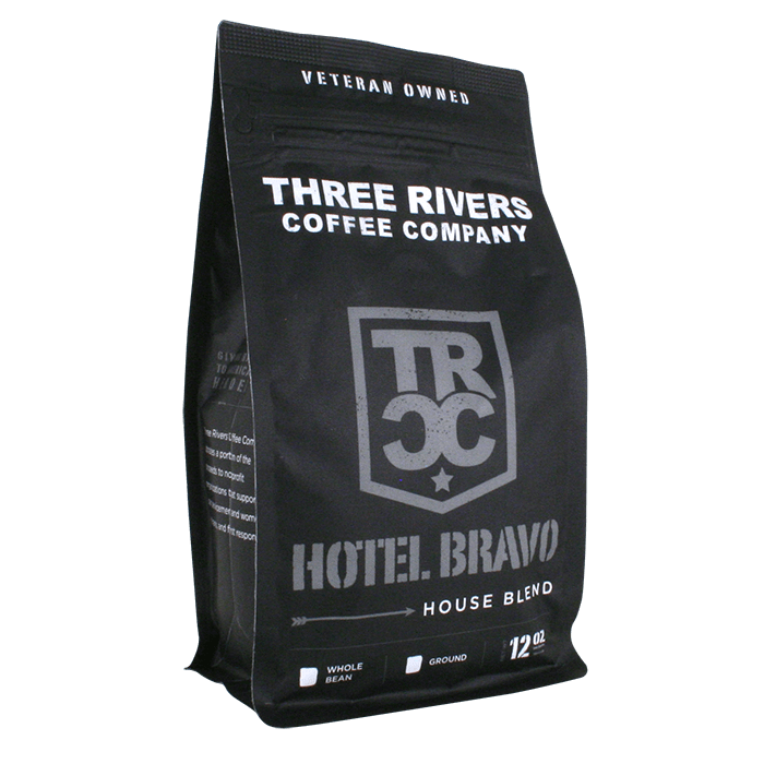 TRCC Hotel Bravo House Blend Coffee Roast 12 OZ Bag