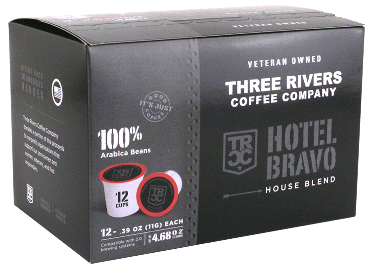 TRCC Hotel Bravo Coffee Pods 12 Pack Front