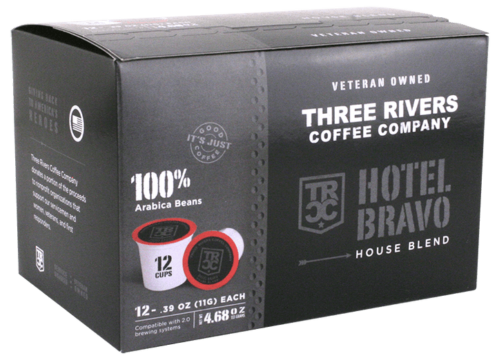 TRCC Hotel Bravo Coffee Pods 12 Pack Front