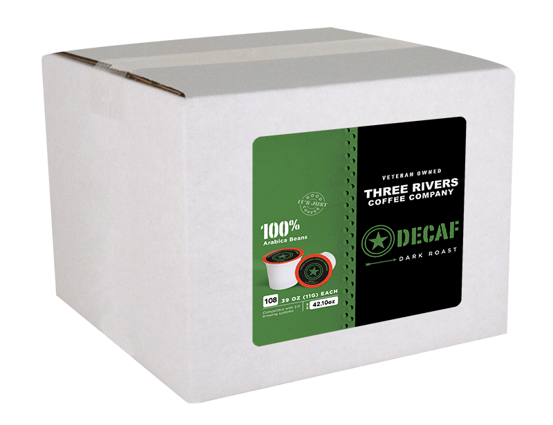 Decaf coffee pods